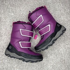Lands’ End Girls Purple and Black Winter Boots